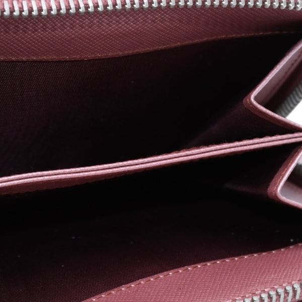 PRADA プラダ 2つ折り財布 コンパクトジップ 財布 ピンク PVC シルバー金具 1M0605R142 美品 中古 4a003019