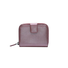 Load image into Gallery viewer, PRADA プラダ 2つ折り財布 コンパクトジップ 財布 ピンク PVC シルバー金具 1M0605R142 美品 中古 4a003019