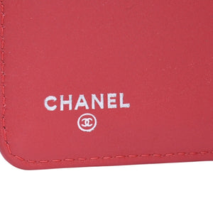CHANEL シャネル マトラッセブリリアント パテントレザー二つ折りミディアムウォレット 16番台 キルティング ココマーク 財布 エナメル オレンジ 美品 中古 4a002826