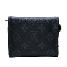 Load image into Gallery viewer, 極美品 LOUIS VUITTON ルイヴィトン モノグラム エクリプス コンパクトウォレット 三つ折り財布 M63510 ブラック 中古 4a002849