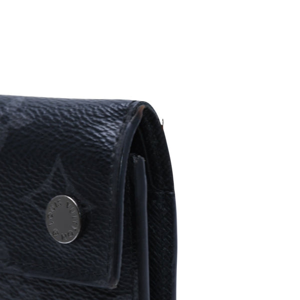 極美品 LOUIS VUITTON ルイヴィトン モノグラム エクリプス コンパクトウォレット 三つ折り財布 M63510 ブラック 中古 4a002849