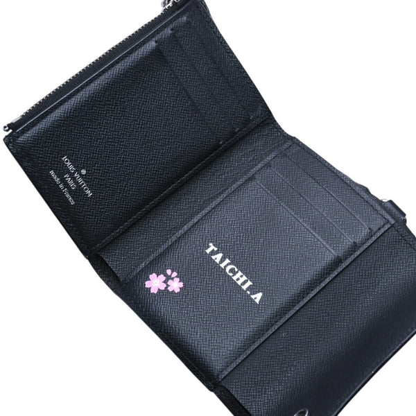 極美品 LOUIS VUITTON ルイヴィトン モノグラム エクリプス コンパクトウォレット 三つ折り財布 M63510 ブラック 中古 4a002849