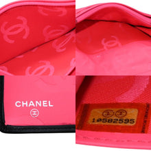 画像をギャラリービューアに読み込む, 極美品 CHANEL シャネル カンボンライン 長財布 ラムスキン ココマーク ブラック ピンク ホワイト 10番台 二つ折り レザー 中古 4a003022