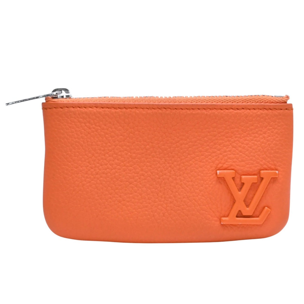 極美品 LOUIS VUITTON ルイヴィトン 財布 ポシェットクレ M81032 ボルケーノ アエログラム オレンジ 中古 4a002817