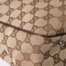 画像をギャラリービューアに読み込む, 極美品 GUCCI グッチ GGキャンバス トートバッグ 113019 ベージュ ブラウン レザー シルバー金具 イタリア製 中古 4a003030