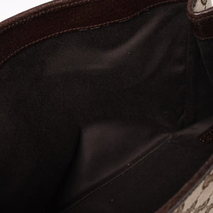 極美品 GUCCI グッチ GGキャンバス トートバッグ 113019 ベージュ ブラウン レザー シルバー金具 イタリア製 中古 4a003030