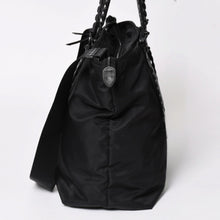Load image into Gallery viewer, 極美品 PRADA プラダ ナイロン ショルダーバッグ ブラック スタッズ 2WAY マットブラック 1BG212 中古 4a002425