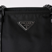 Load image into Gallery viewer, 極美品 PRADA プラダ ナイロン ショルダーバッグ ブラック スタッズ 2WAY マットブラック 1BG212 中古 4a002425