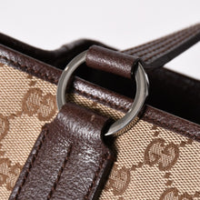 画像をギャラリービューアに読み込む, 極美品 GUCCI グッチ GGキャンバス トートバッグ 113019 ベージュ ブラウン レザー シルバー金具 イタリア製 中古 4a003030