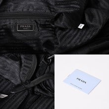 Load image into Gallery viewer, 極美品 PRADA プラダ ナイロン ショルダーバッグ ブラック スタッズ 2WAY マットブラック 1BG212 中古 4a002425