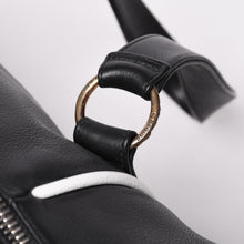 Load image into Gallery viewer, 極美品 CHROME HEARTS クロムハーツ DUFFLE BAG MINI ダッフルバッグ ハンドバッグ セメタリークロスパッチ ブラック グリーン レザー 中古 4a002898