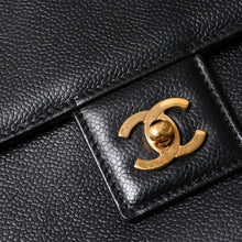画像をギャラリービューアに読み込む, 極美品 CHANEL シャネル ブリーフケース ビジネスバッグ 5番台 ココマーク キャビアスキン ブラック ゴールド金具 中古 4a000811