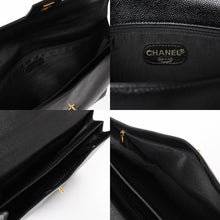 画像をギャラリービューアに読み込む, 極美品 CHANEL シャネル ブリーフケース ビジネスバッグ 5番台 ココマーク キャビアスキン ブラック ゴールド金具 中古 4a000811