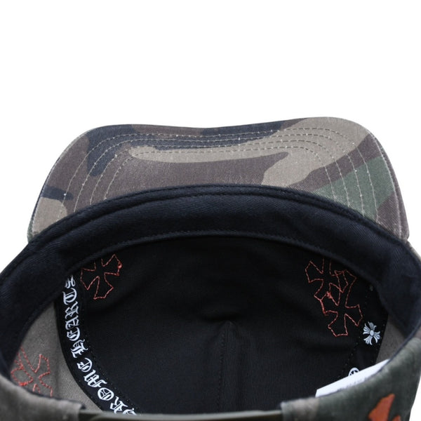 極美品 CHROME HEARTS クロムハーツ CHロゴ クロスパッチ 迷彩 カモ オレンジ キャップ シルバー金具 中古 4a003060