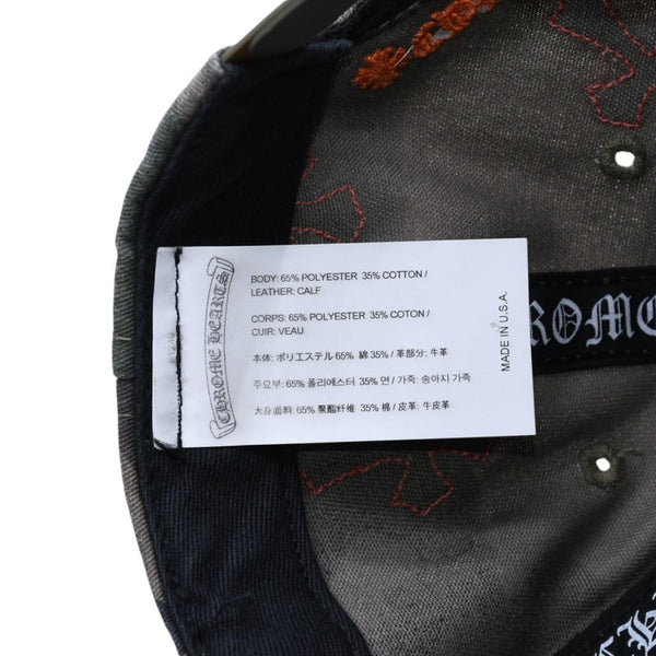 極美品 CHROME HEARTS クロムハーツ CHロゴ クロスパッチ 迷彩 カモ オレンジ キャップ シルバー金具 中古 4a003060