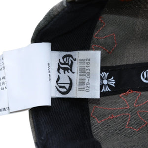 極美品 CHROME HEARTS クロムハーツ CHロゴ クロスパッチ 迷彩 カモ オレンジ キャップ シルバー金具 中古 4a003060