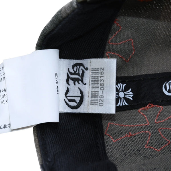 極美品 CHROME HEARTS クロムハーツ CHロゴ クロスパッチ 迷彩 カモ オレンジ キャップ シルバー金具 中古 4a003060
