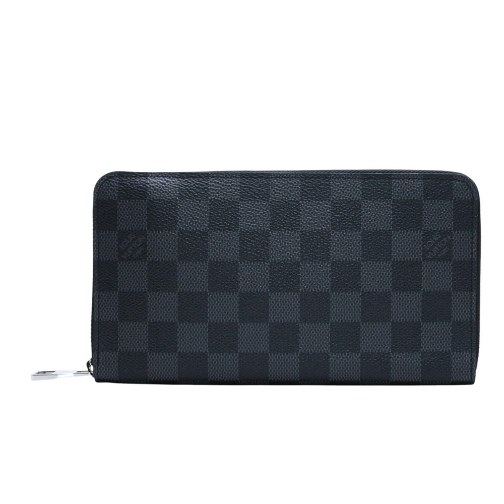 Very Good Condition LOUIS VUITTON Zippy Wallet Horizontal Long Wallet N00056 Black Used 4a003008