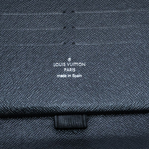 Very Good Condition LOUIS VUITTON Zippy Wallet Horizontal Long Wallet N00056 Black Used 4a003008