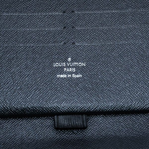 Very Good Condition LOUIS VUITTON Zippy Wallet Horizontal Long Wallet N00056 Black Used 4a003008