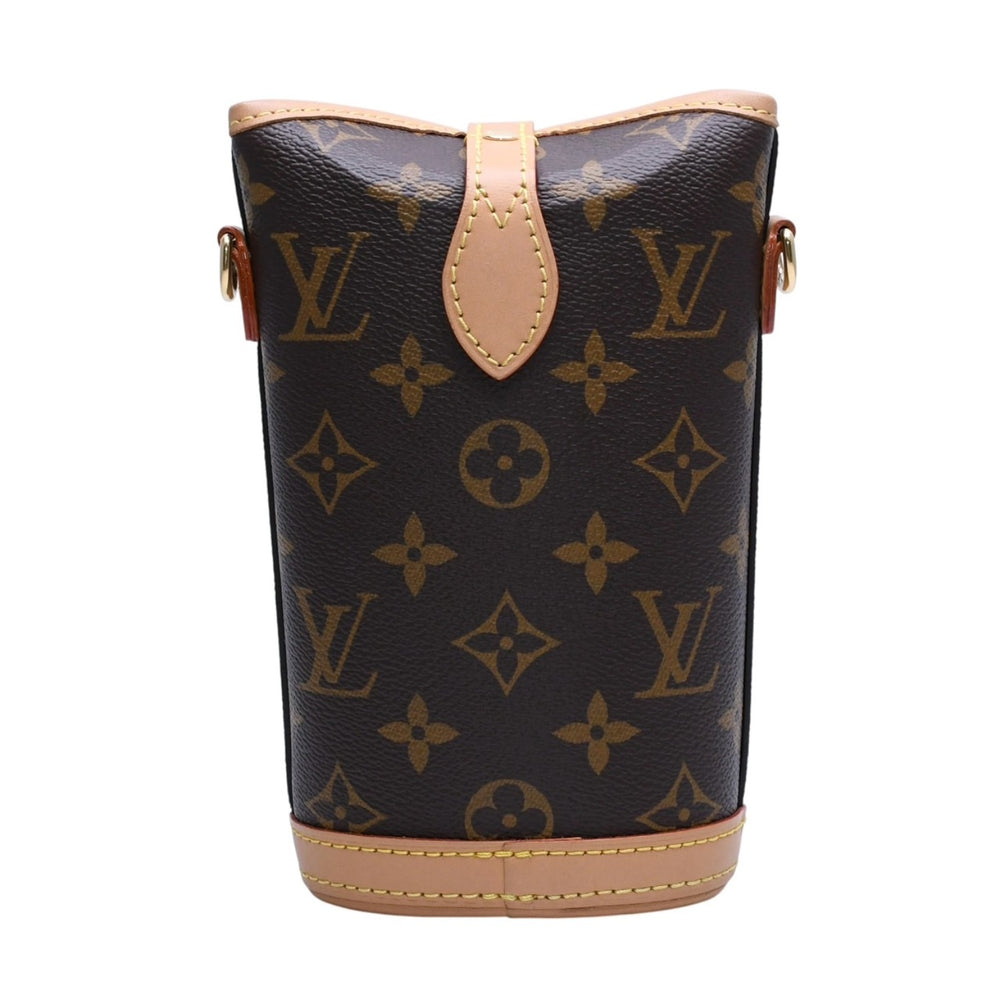 Very Good Condition LOUIS VUITTON Fold Me Pouch Shoulder Bag M80874 Monogram Canvas Tanned Leather Used 4a002805