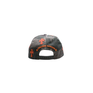 極美品 CHROME HEARTS クロムハーツ CHロゴ クロスパッチ 迷彩 カモ オレンジ キャップ シルバー金具 中古 4a003060