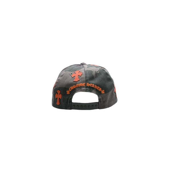 極美品 CHROME HEARTS クロムハーツ CHロゴ クロスパッチ 迷彩 カモ オレンジ キャップ シルバー金具 中古 4a003060