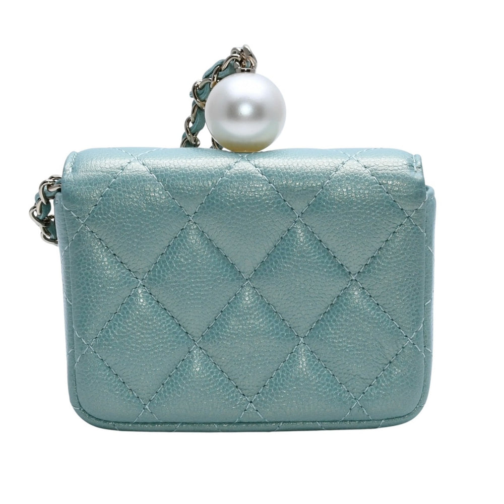新品未使用 CHANEL シャネル 21SS マトラッセ チェーンフラップ コインパース 小銭入れ AP2119 31番台 ココマーク キャビアスキン 中古 4a002383