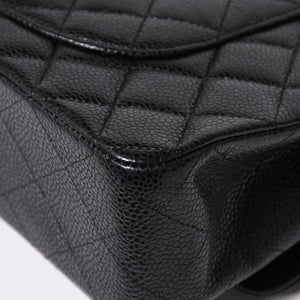 極美品 CHANEL シャネル マトラッセ25 Wフラップ Wチェーンショルダーバッグ 19番台 キャビアスキン ゴールド金具 中古 4a003072