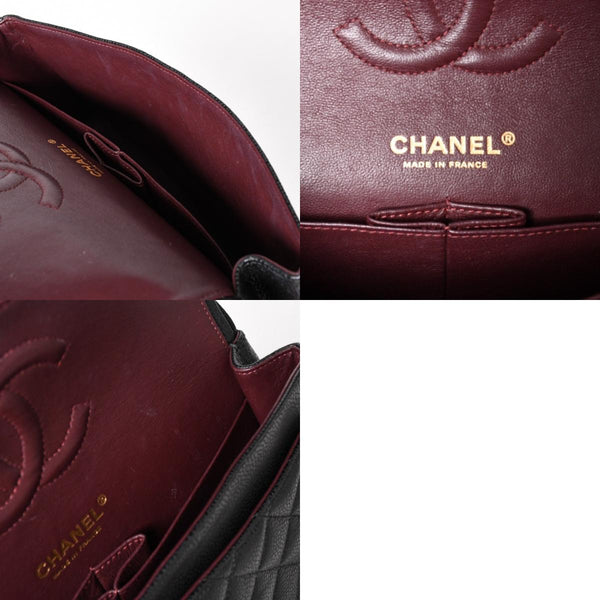 極美品 CHANEL シャネル マトラッセ25 Wフラップ Wチェーンショルダーバッグ 19番台 キャビアスキン ゴールド金具 中古 4a003072