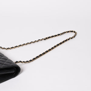 極美品 CHANEL シャネル マトラッセ25 Wフラップ Wチェーンショルダーバッグ 19番台 キャビアスキン ゴールド金具 中古 4a003072