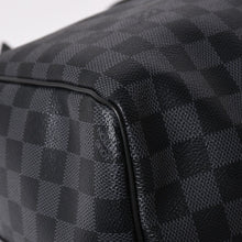 画像をギャラリービューアに読み込む, 新品同様 LOUIS VUITTON ルイヴィトン ボストン キーポルバンドリエール45 ダミエグラフィット N41418 ブラック シルバー金具 4a003079