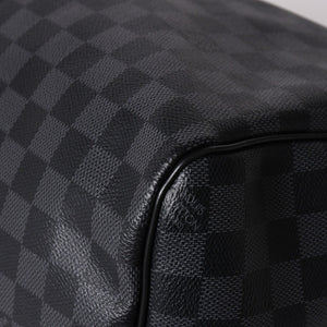 新品同様 LOUIS VUITTON ルイヴィトン ボストン キーポルバンドリエール45 ダミエグラフィット N41418 ブラック シルバー金具 4a003079