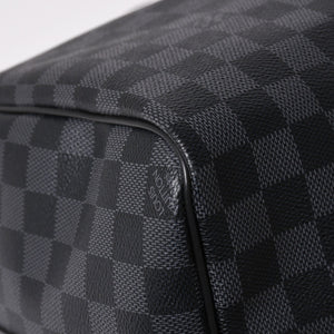 新品同様 LOUIS VUITTON ルイヴィトン ボストン キーポルバンドリエール45 ダミエグラフィット N41418 ブラック シルバー金具 4a003079