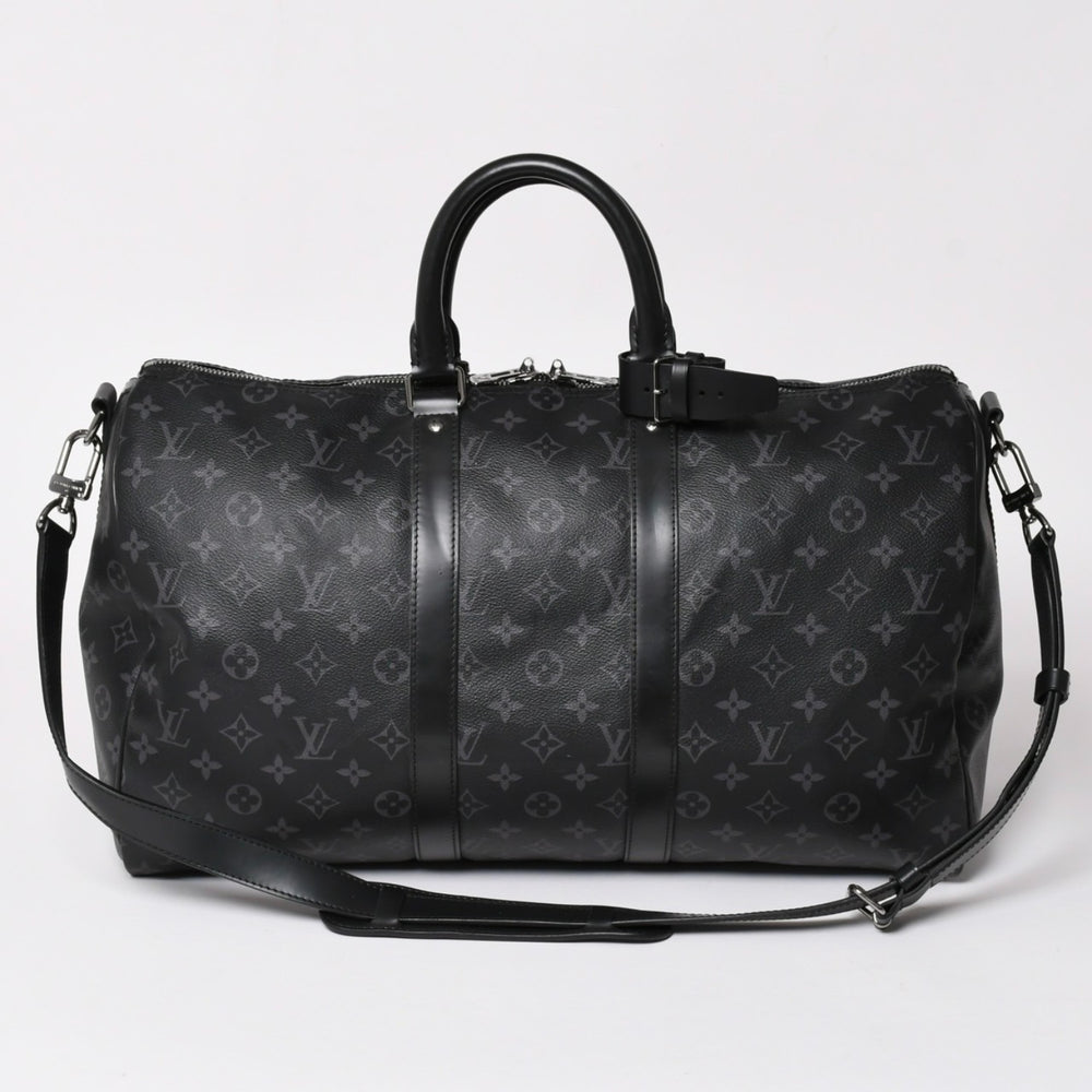 新品同様 LOUIS VUITTON ルイヴィトン キーポル バンドリエール45 ボストンバッグ M40569 モノグラム エクリプス ブラック 中古 4a003078