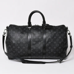 新品同様 LOUIS VUITTON ルイヴィトン キーポル バンドリエール45 ボストンバッグ M40569 モノグラム エクリプス ブラック 中古 4a003078