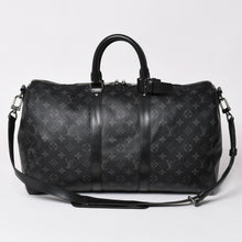 Load image into Gallery viewer, 新品同様 LOUIS VUITTON ルイヴィトン キーポル バンドリエール45 ボストンバッグ M40569 モノグラム エクリプス ブラック 中古 4a003078