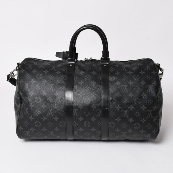 新品同様 LOUIS VUITTON ルイヴィトン キーポル バンドリエール45 ボストンバッグ M40569 モノグラム エクリプス ブラック 中古 4a003078