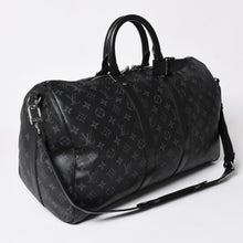 Load image into Gallery viewer, 新品同様 LOUIS VUITTON ルイヴィトン キーポル バンドリエール45 ボストンバッグ M40569 モノグラム エクリプス ブラック 中古 4a003078