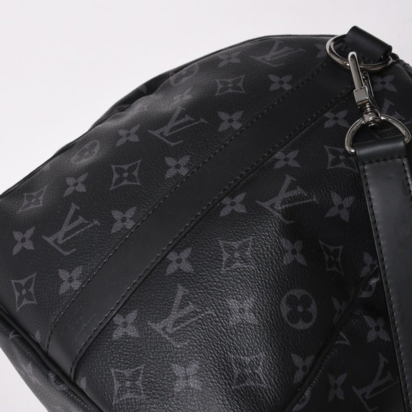 新品同様 LOUIS VUITTON ルイヴィトン キーポル バンドリエール45 ボストンバッグ M40569 モノグラム エクリプス ブラック 中古 4a003078