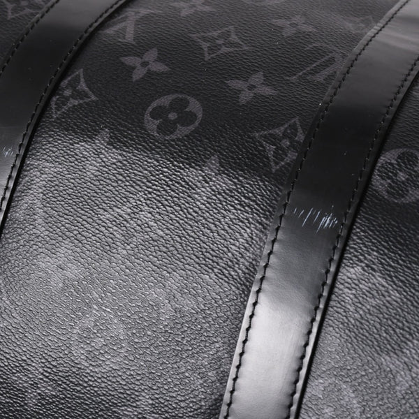 新品同様 LOUIS VUITTON ルイヴィトン キーポル バンドリエール45 ボストンバッグ M40569 モノグラム エクリプス ブラック 中古 4a003078
