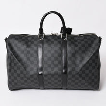 画像をギャラリービューアに読み込む, 新品同様 LOUIS VUITTON ルイヴィトン ボストン キーポルバンドリエール45 ダミエグラフィット N41418 ブラック シルバー金具 4a003077