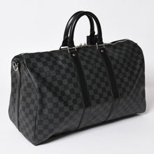 画像をギャラリービューアに読み込む, 新品同様 LOUIS VUITTON ルイヴィトン ボストン キーポルバンドリエール45 ダミエグラフィット N41418 ブラック シルバー金具 4a003077