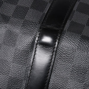 新品同様 LOUIS VUITTON ルイヴィトン ボストン キーポルバンドリエール45 ダミエグラフィット N41418 ブラック シルバー金具 4a003077