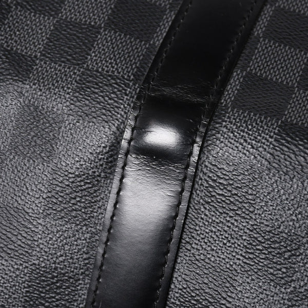 新品同様 LOUIS VUITTON ルイヴィトン ボストン キーポルバンドリエール45 ダミエグラフィット N41418 ブラック シルバー金具 4a003077