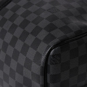 新品同様 LOUIS VUITTON ルイヴィトン ボストン キーポルバンドリエール45 ダミエグラフィット N41418 ブラック シルバー金具 4a003077