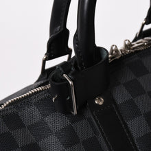 画像をギャラリービューアに読み込む, 新品同様 LOUIS VUITTON ルイヴィトン ボストン キーポルバンドリエール45 ダミエグラフィット N41418 ブラック シルバー金具 4a003077