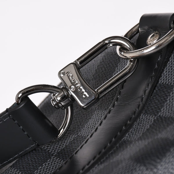新品同様 LOUIS VUITTON ルイヴィトン ボストン キーポルバンドリエール45 ダミエグラフィット N41418 ブラック シルバー金具 4a003077