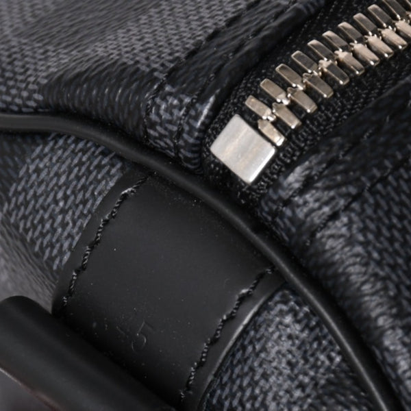 新品同様 LOUIS VUITTON ルイヴィトン ボストン キーポルバンドリエール45 ダミエグラフィット N41418 ブラック シルバー金具 4a003079