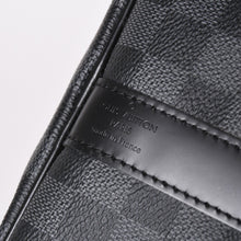 画像をギャラリービューアに読み込む, 新品同様 LOUIS VUITTON ルイヴィトン ボストン キーポルバンドリエール45 ダミエグラフィット N41418 ブラック シルバー金具 4a003077